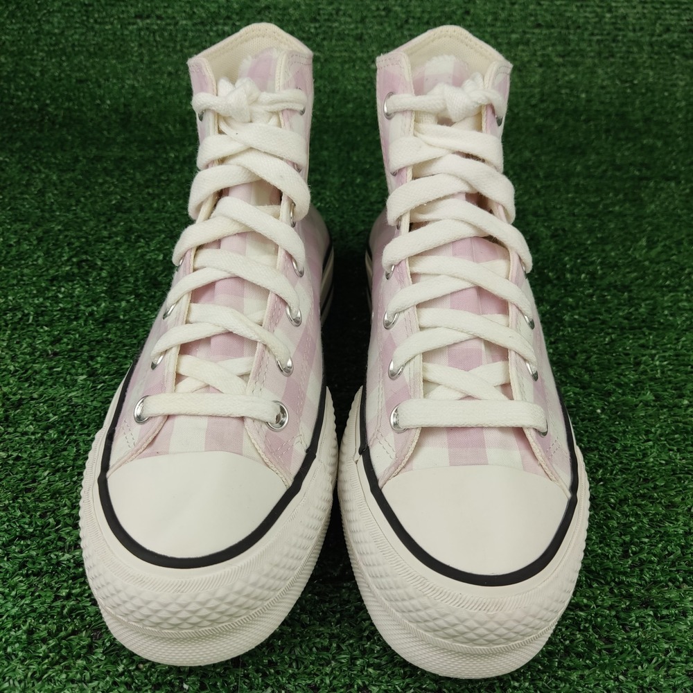 Converse Sneakers Womens 8 Pink Chuck Taylor All Star Lift Gingham High Top Shoe - Picture 3 of 9